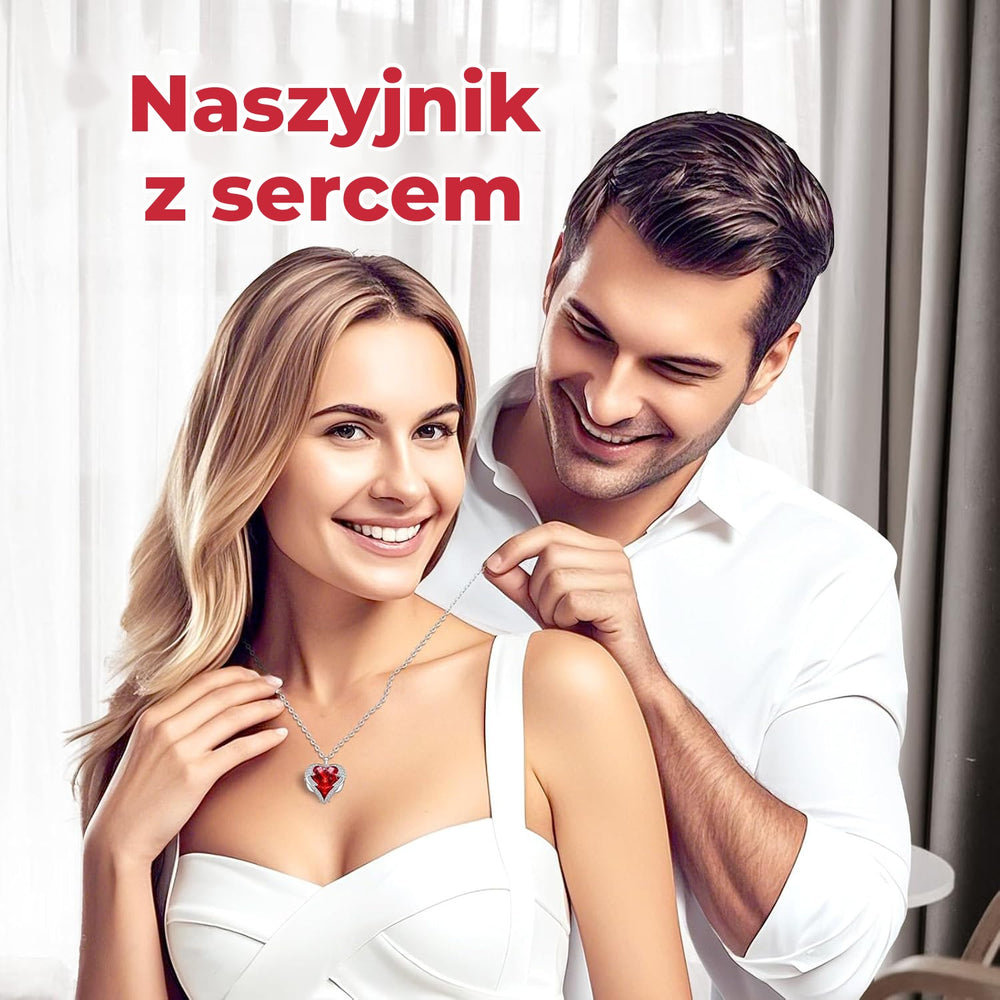 Naszyjnik z sercem na szyi